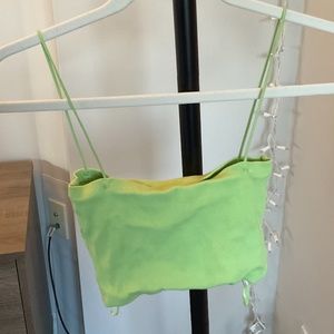 Zara lime green top size M